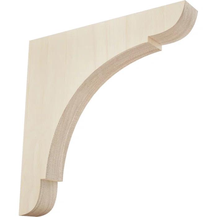 Ekena Millwork 1 3/4"W x 10"D x 10"H Large Olympic Wood Bracket, Rubberwood