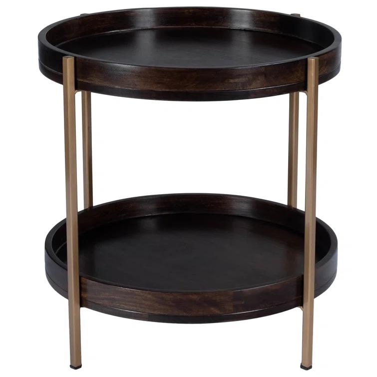 Butler Specialty Damirra Wood And Metal Accent Table In Brown