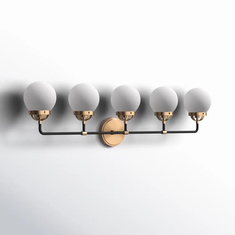 Generation Lighting Cafe 38.25-in 5 -Light Satin Bronze Modern/contemporary Vanity light