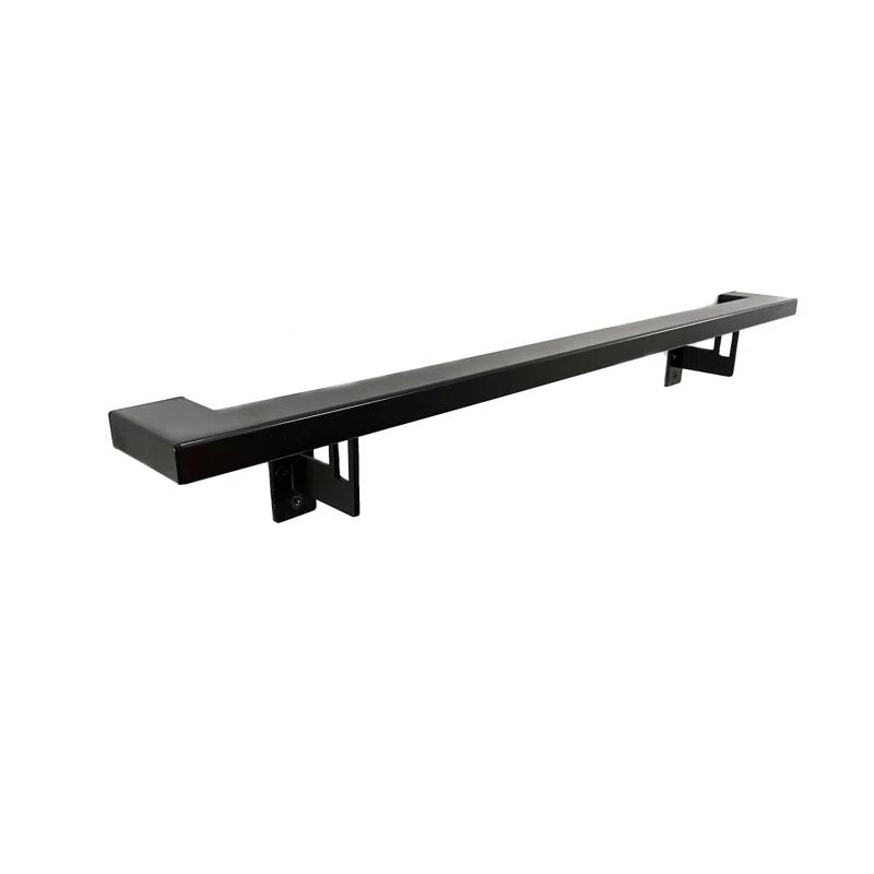 Modern Aluminum Handrail Grab Bar Kit, Adjustable Steel Brackets, Returns to Wall, Powder Coat