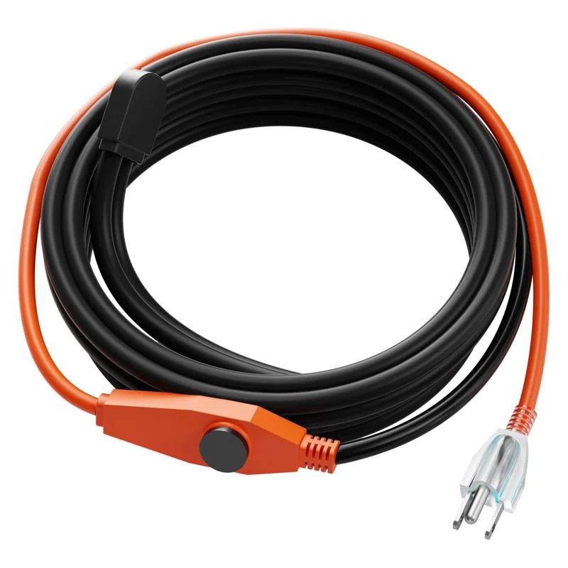 VEVOR Pipe Heating Cable 80FT 7W/FT Heat Tape for Pipes with Built-in Thermostat