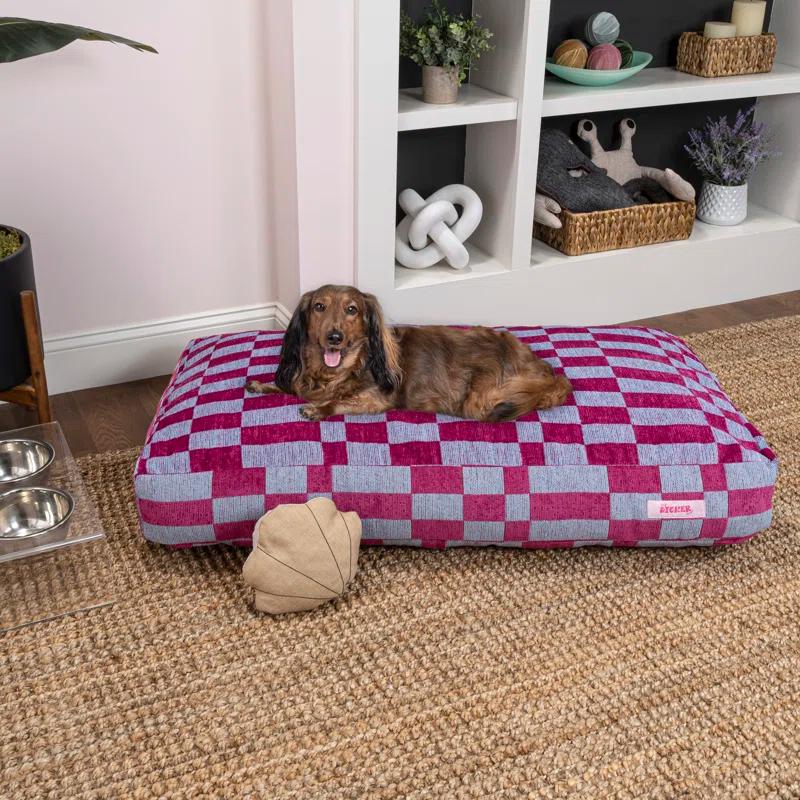 Mabel Designer Modern Ultra Soft Reversible Plush Rectangular Pet Bed with Washable Cover
