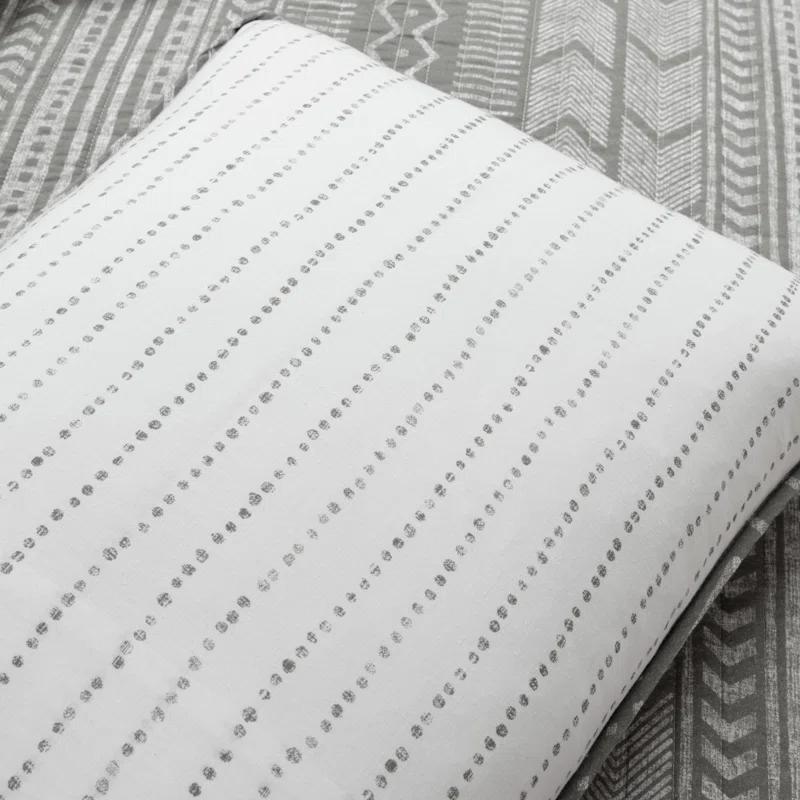 Lush Decor Hygge Geo Reversible Contemporary 3-Piece Quilt Set