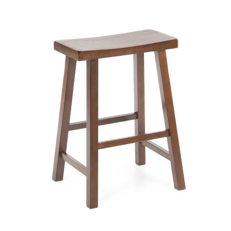 24" Saddleseat Counter Stool (Distressed Walnut)