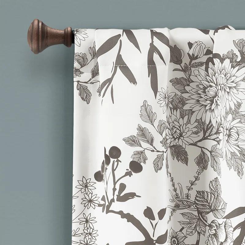 Lush Decor Botanical Garden Floral Tailored 52'' W Window Valance