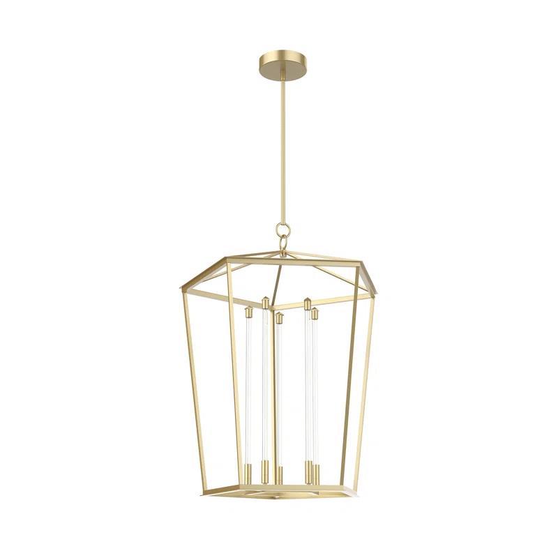 Alora Lighting Delphine 5 - Light Dimmable LED Lantern Square / Rectangle Chandelier