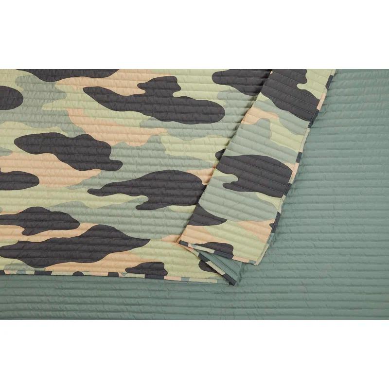 Urban Playground Covert Camo Reversible Microfiber Quilt Set
