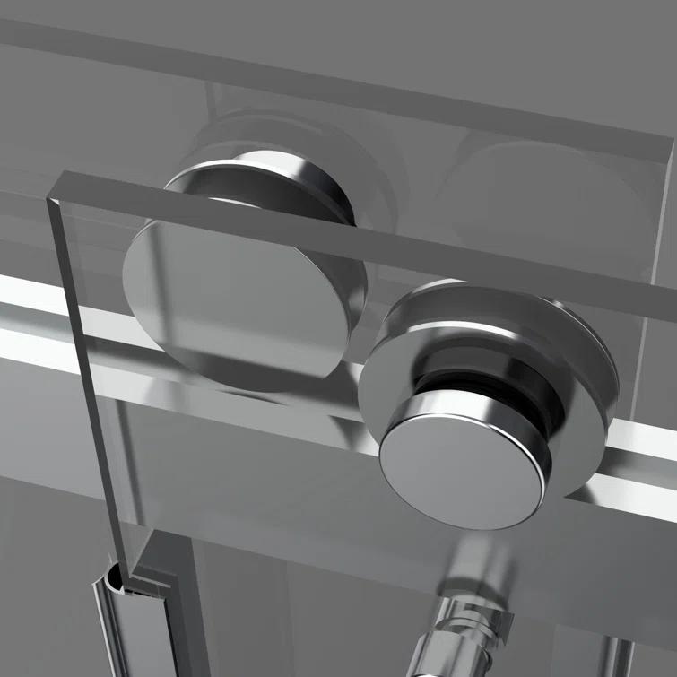 HHK HOME 60'' W 76'' H Frameless Rectangle Shower Enclosure HHKSS04-CH-6076