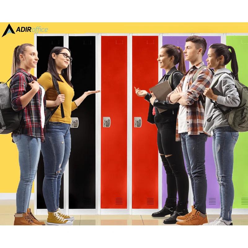 AdirOffice 12'' Wide Steel 1-Tier School and Gym Locker