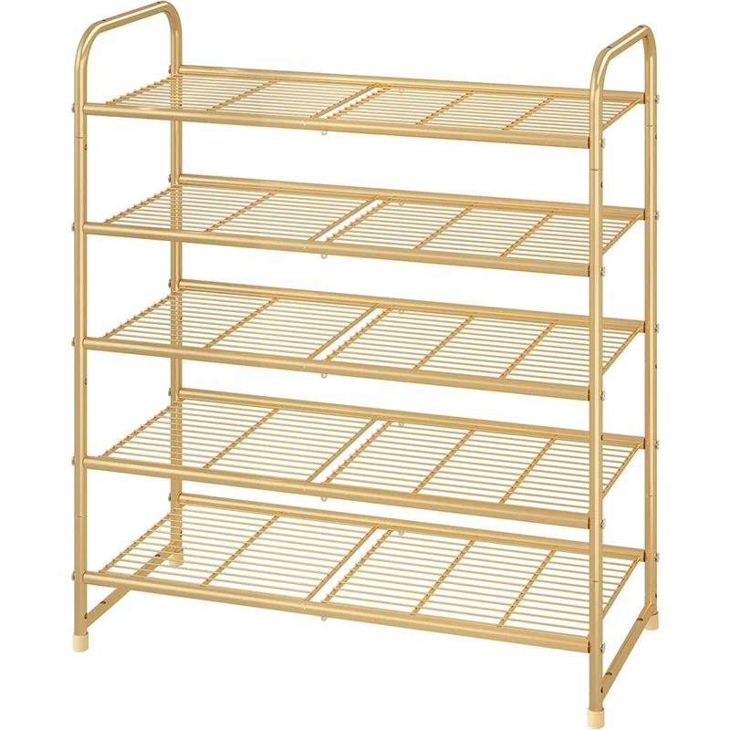 Rebrilliant 5-Tier Stackable Shoe Rack, Expandable & Adjustable Shoe Organizer Storage Shelf