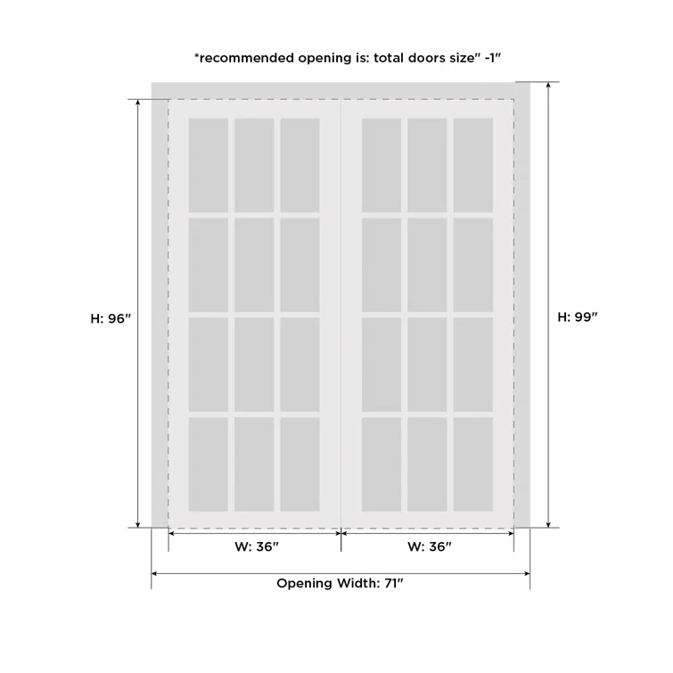 SARTODOORS Lucia Frosted Glass Sliding Closet Doors