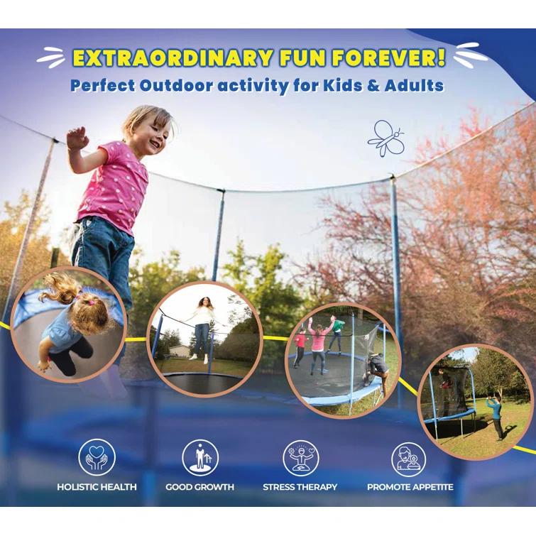 Upper Bounce Machrus Upper Bounce 16 FT Round Backyard / Outdoor Trampoline Set with Safety Enclosure System