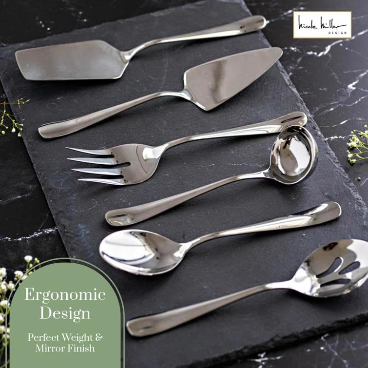 Nicole Miller Nicole Miller 6-Piece Madison Hostess Set Made With Quality Stainless Steel