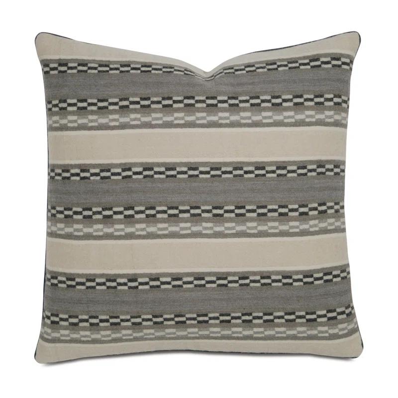 Eastern Accents Telluride Striped Wool Blend Reversible Throw Pillow