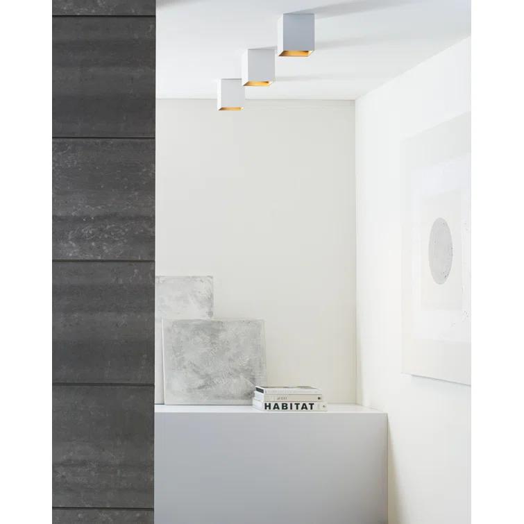 Exo Luxe Gold Haze LED Ceiling Light with Matte White Trim