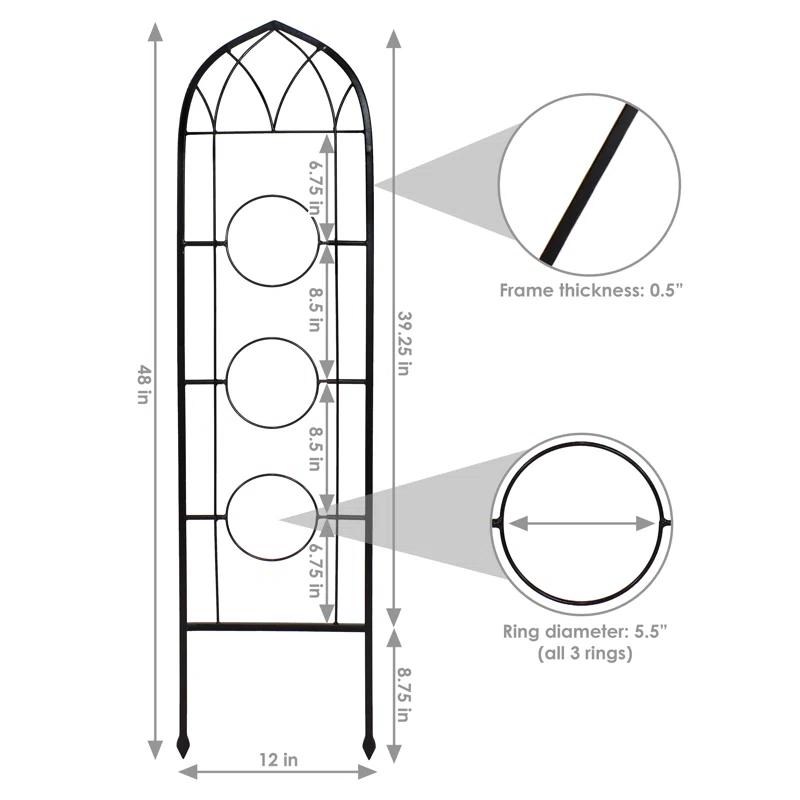 Avonlee Steel Arched Trellis (Set of 2)