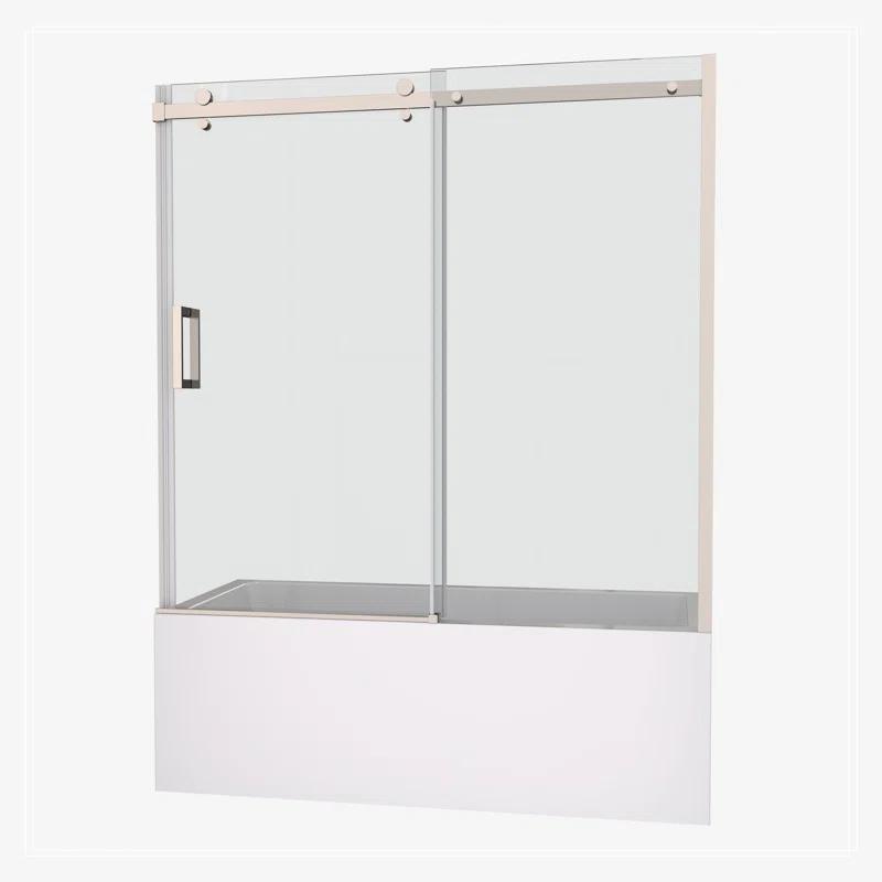 Bathtub Bypass Shower Door, Sliding Door, With 1/4" Tempered Glass