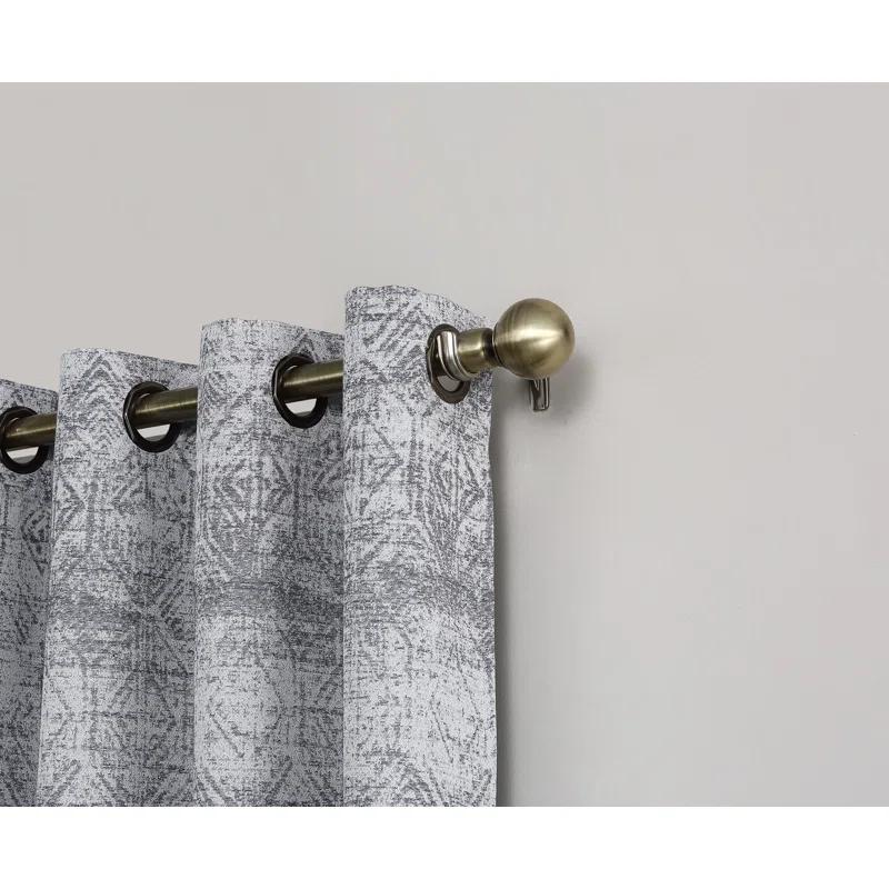Distressed Global Blackout Lined Grommet Curtain Panel