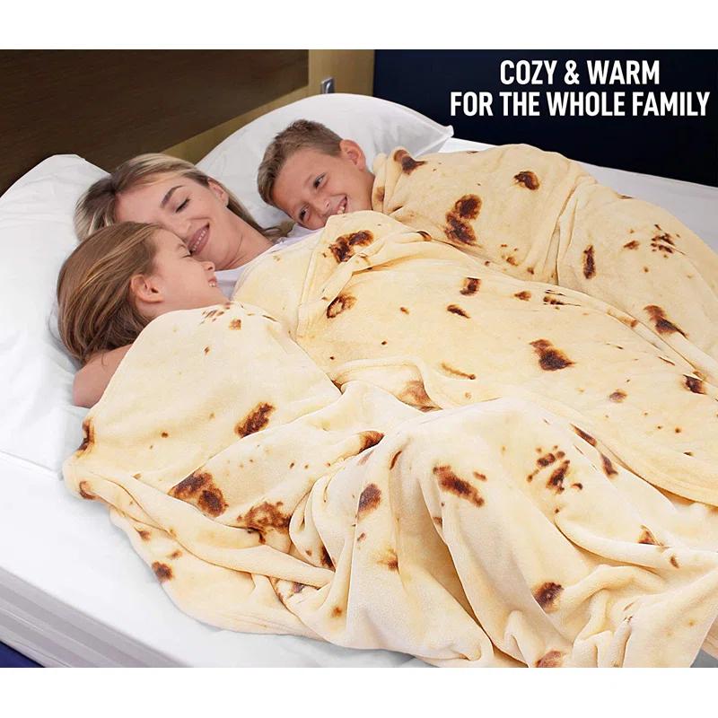 Zulay Kitchen Tortilla Blanket Double Sided Polyester for Adult and Kids Machine Washable
