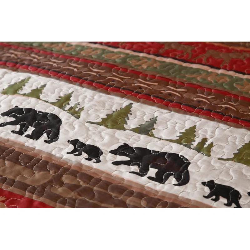Cabin & Lodge Stripe Quilt Set
