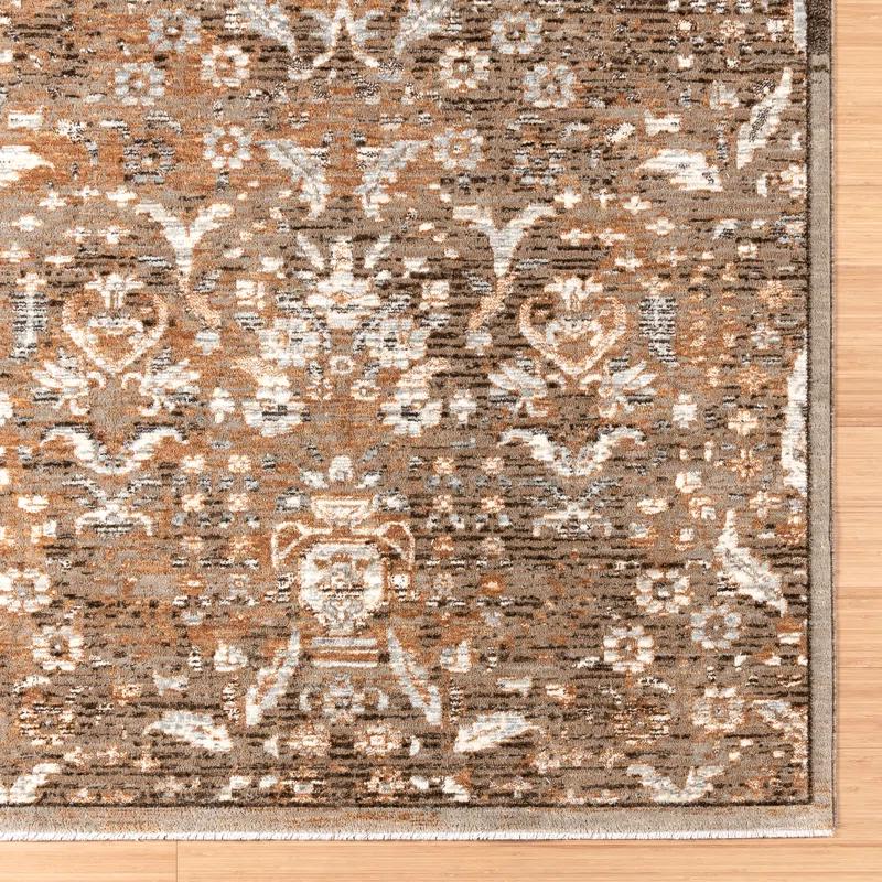 Gertmenian Damita Gavi Traditional Moroccan Brown/Tan/Beige/Ivory Polypropylene Area Rug
