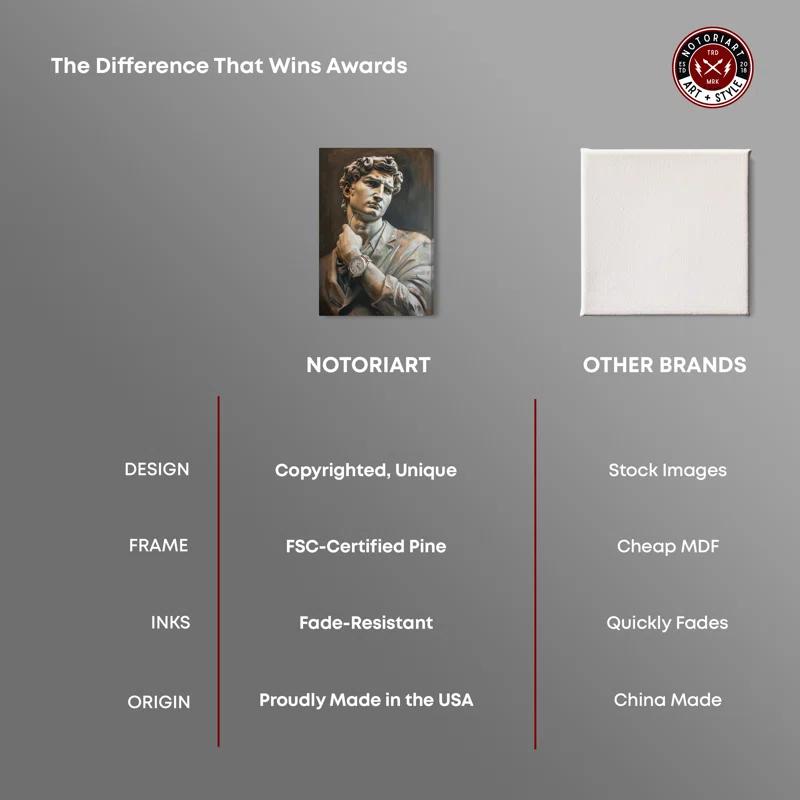 Notori Art Notoriart Classy Sculpture Framed Style 1 Piece Canvas Wall Art