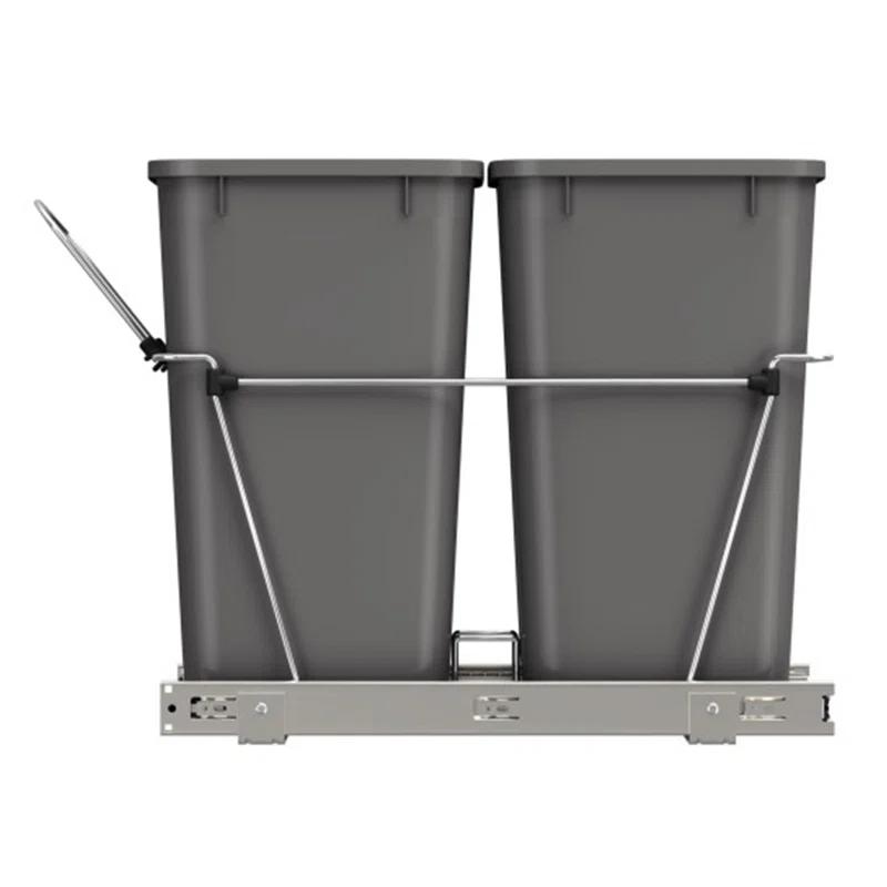 Rev-A-Shelf Double Sliding Pull-Out Waste Bin Containers