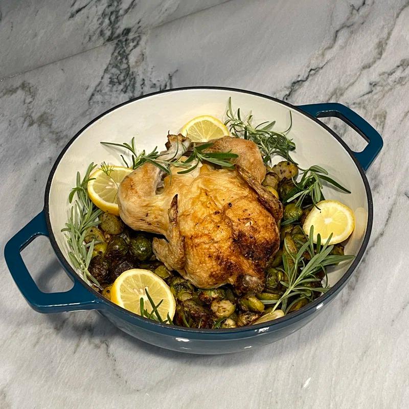 Lexi Home Lexi Home 5 qt. Enameled Cast Iron Round Braiser