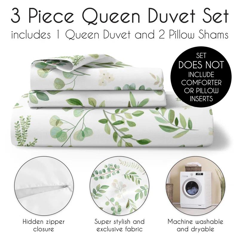 Botanical Queen Duvet Cover Bedding Set by Sweet Jojo Designs