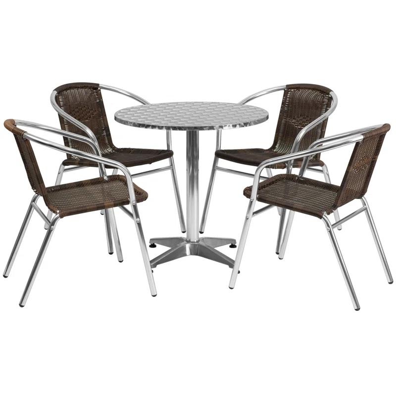 Flash Furniture Lila Round 5 Piece Dining Set