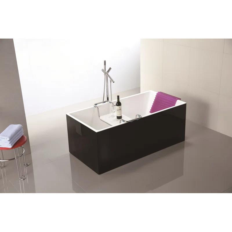 Bellaterra Home BA6813BL Toulouse 59.1'' x 29.5'' Freestanding Soaking Acrylic Bathtub