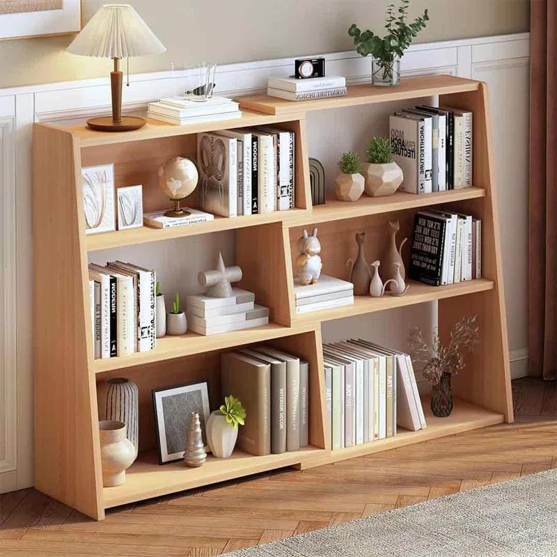 Latitude Run® Wooden Extendable Shelf Bookcase - 3-Tier Ladder Low Short Bookshelf For Small Space Or Corner