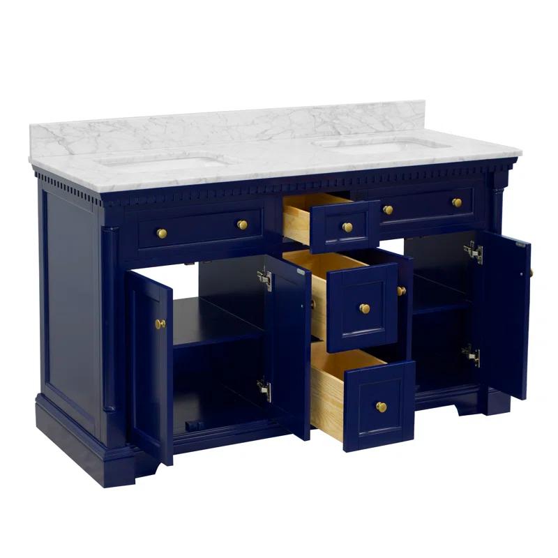 Etta Avenue™ Lydie 60'' Double Bathroom Vanity with Marble Top