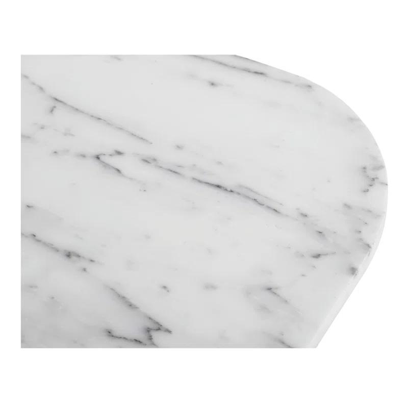 Wade Logan® Cealain Accent Table White Calacatta Marble | Wayfair