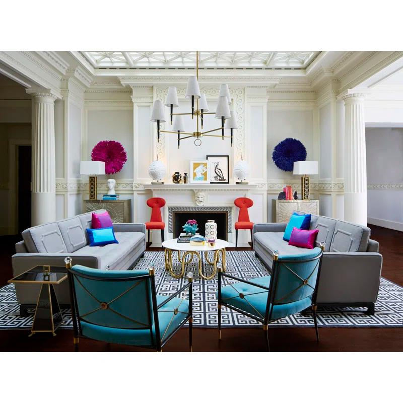 Ventana 8 - Light Fabric Dimmable Tiered Chandelier