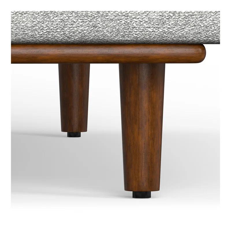 Simpli Home Morrison Large Left Sectional Sofa,Mid-Century Modern Couch with Chaise Lounge and Eco-Friendly Woven-Blend Fabric