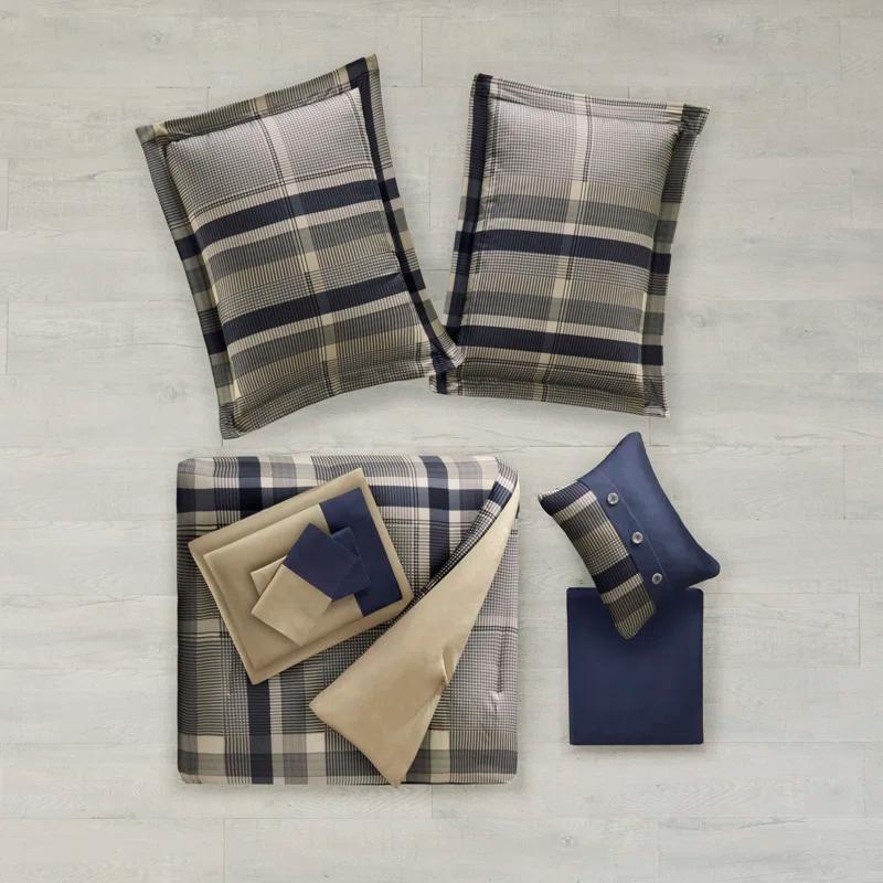 Intelligent Design Robbie Plaid Comforter Set with Bed Sheets