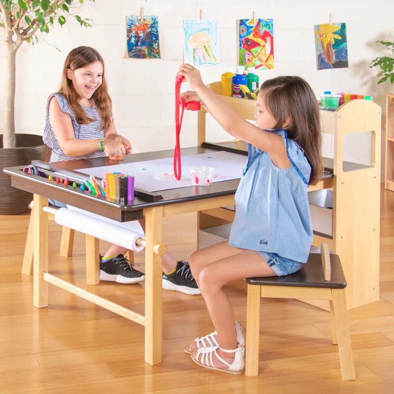 Kids Deluxe Art Center and Stool Set