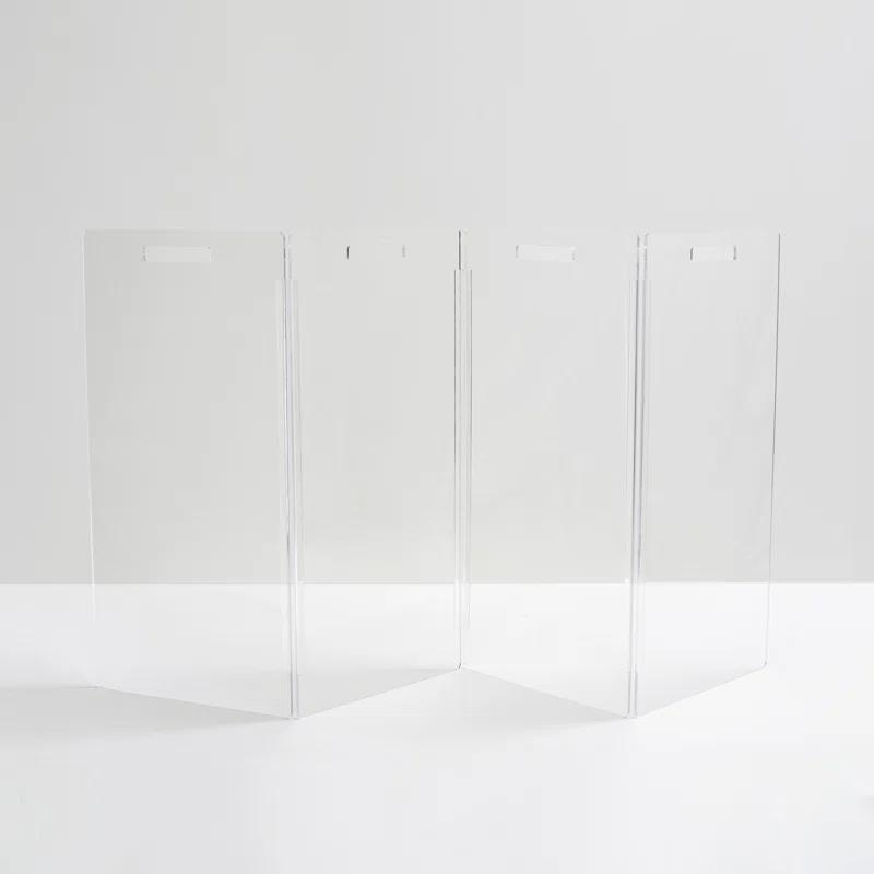 Hiddin Clear Freestanding Tall Zig Zag Pet Gate