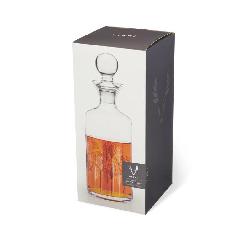 Viski Art Deco Crystal Decanter