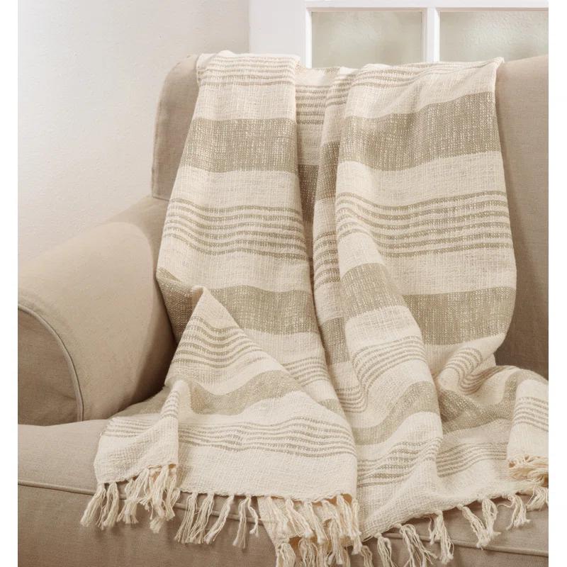 Saro Sevan Collection Hand Woven Throw Blanket