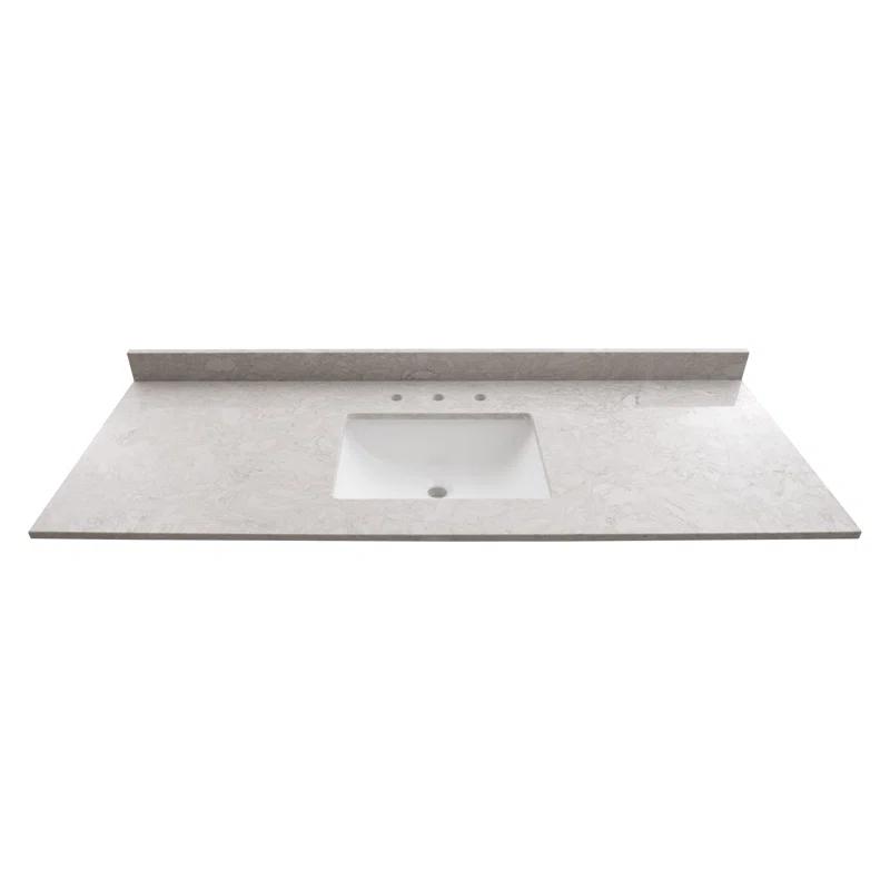 MSI 61 in. W x 22 in. D Bathroom Vanity Top with Single Sink