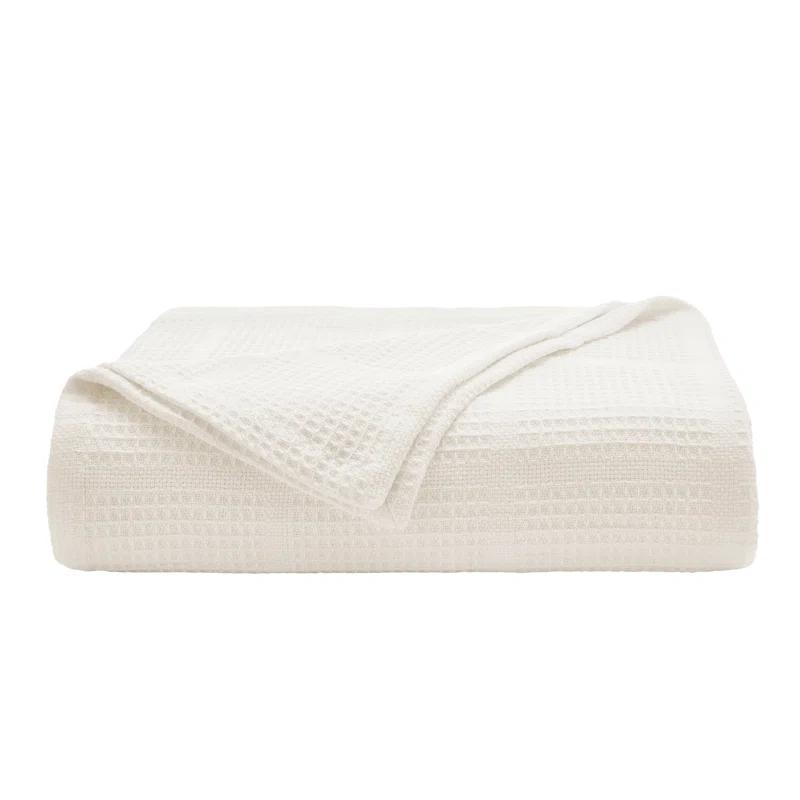 Kenneth Cole Kenneth Cole Waffle Grid Solid Cotton Blanket