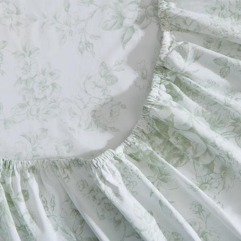 Laura Ashley Printed Cotton Percale Sheet Set