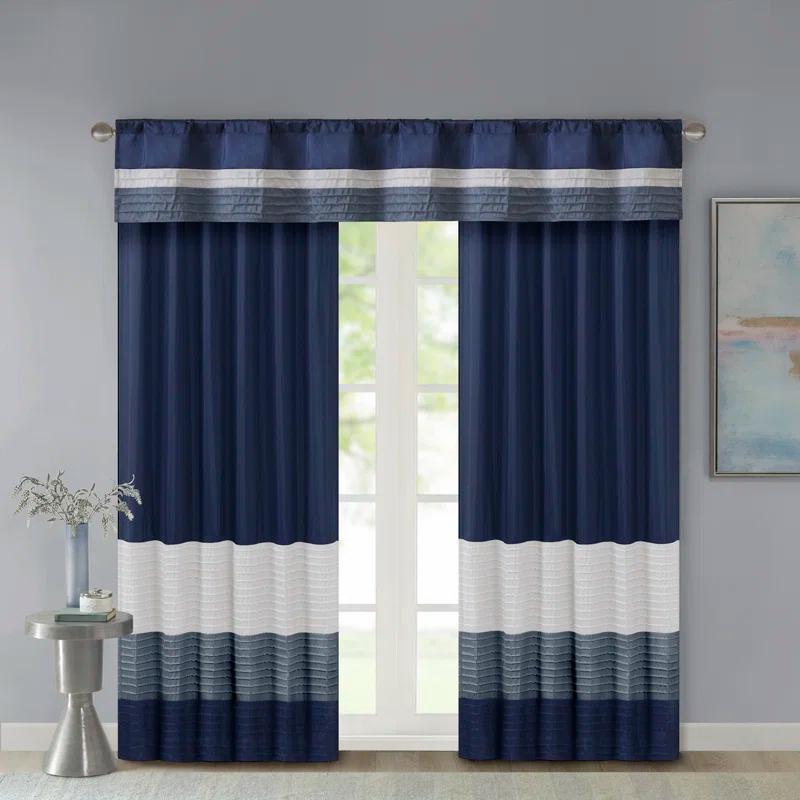 Madison Park Amherst Polyoni Pintuck Window Valance