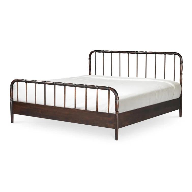 Wallis Platform Bed - Dark Brown / King