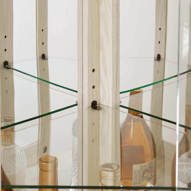 hernansofa Corner Lighted Curio Cabinet Corner Glass Cabinet Lighted Curio Cabinet Corner Display Case