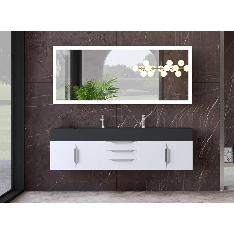 CastelloUSA Audrey 72" Single Bathroom Vanity Top with Sink