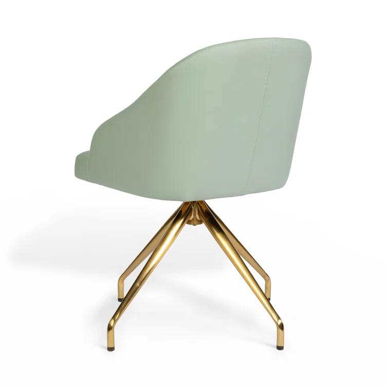 Martha Stewart Martha Stewart Sora Upholstered Stationary Swivel Home Office Chair