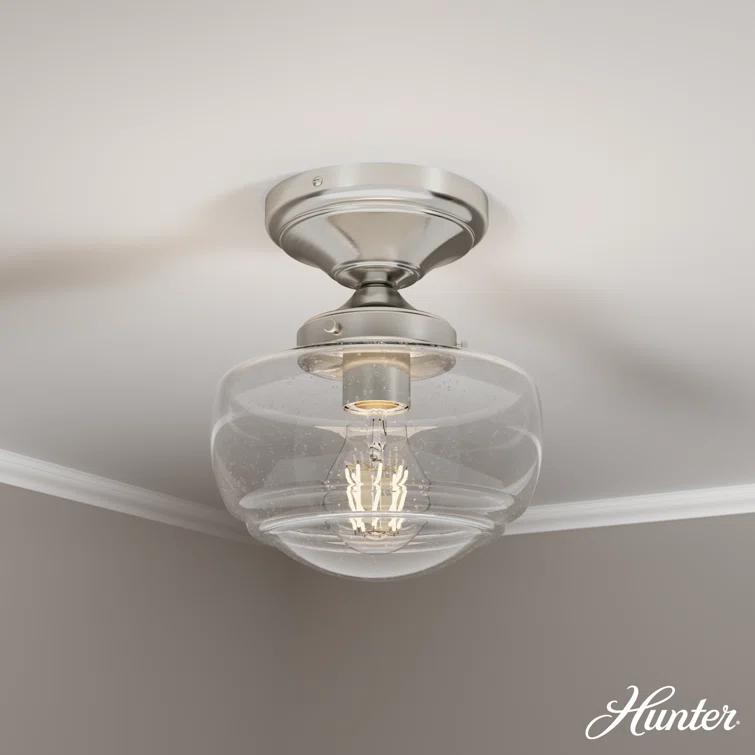 Hunter Fan Hunter Saddle Creek 1 Light Mini Flush Mount Ceiling Light Fixture